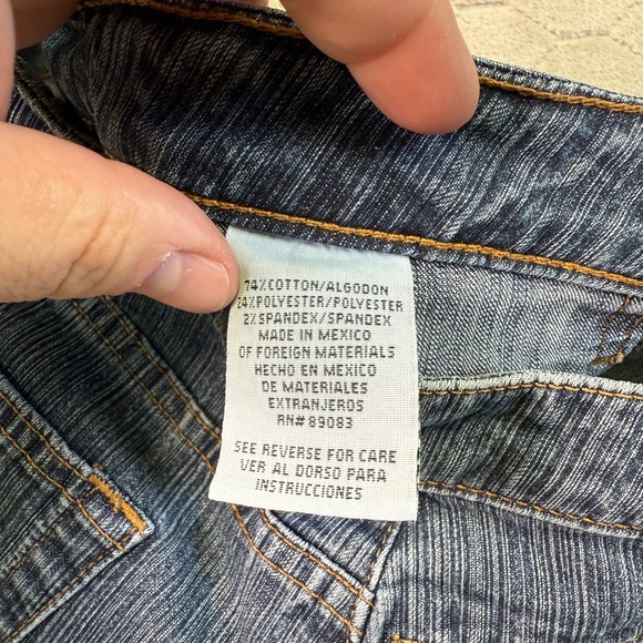 Vintage Y2K Low Rise Mini Denim Jean Skirt Size 5 Retro Festival Wear Cute - Picture 4 of 10